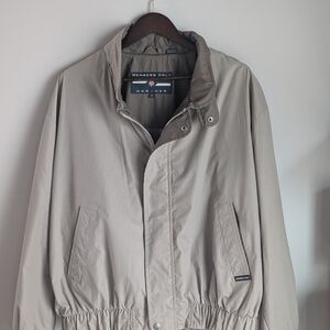 Members Only Mariner Jacket Mens 2X Vintage Beige Nautical Full Zip Harrington
